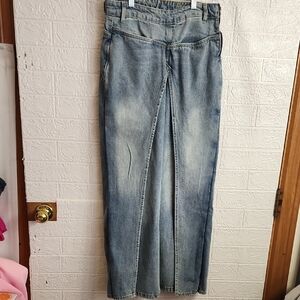 NWOT Wide Leg Blue Denim Jeans